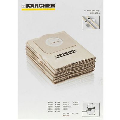 10x bolsa aspiradora reemplaza Kärcher 6.904-051.0, 6.904051.0 para Kärcher  aspiradora Kärcher - papel